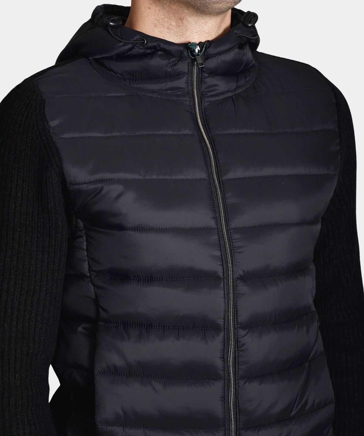 Hoodie Zip Wool/Nylon - Black - Hugo Sthlm