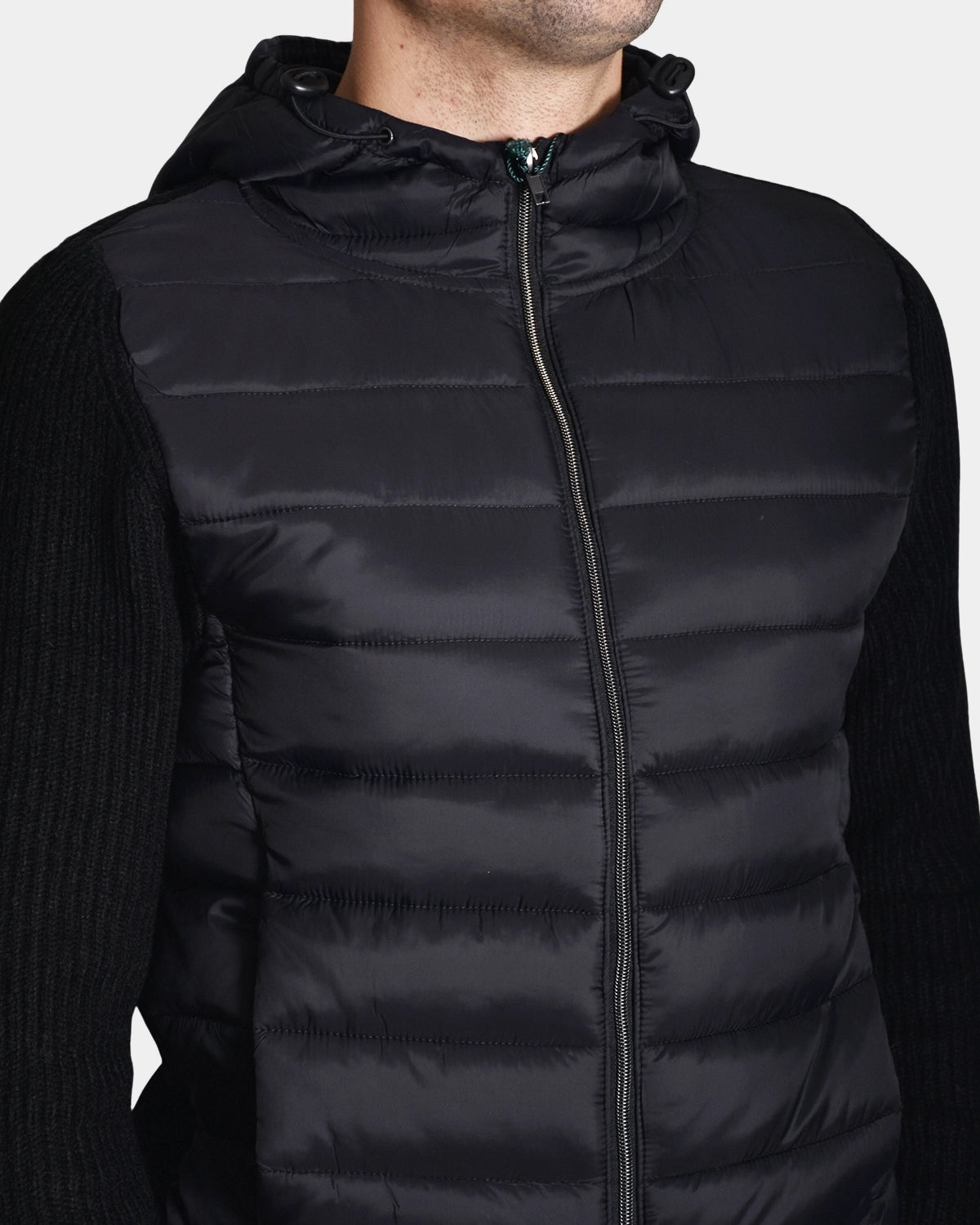 Hoodie Zip Wool/Nylon - Black - Hugo Sthlm