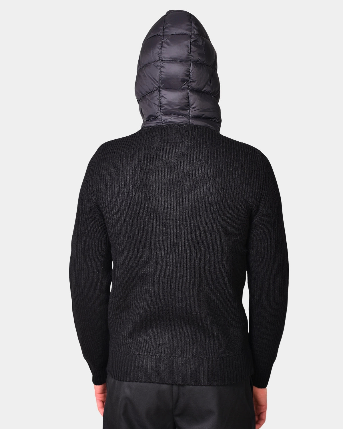 Hoodie Zip Wool/Nylon - Black - Hugo Sthlm
