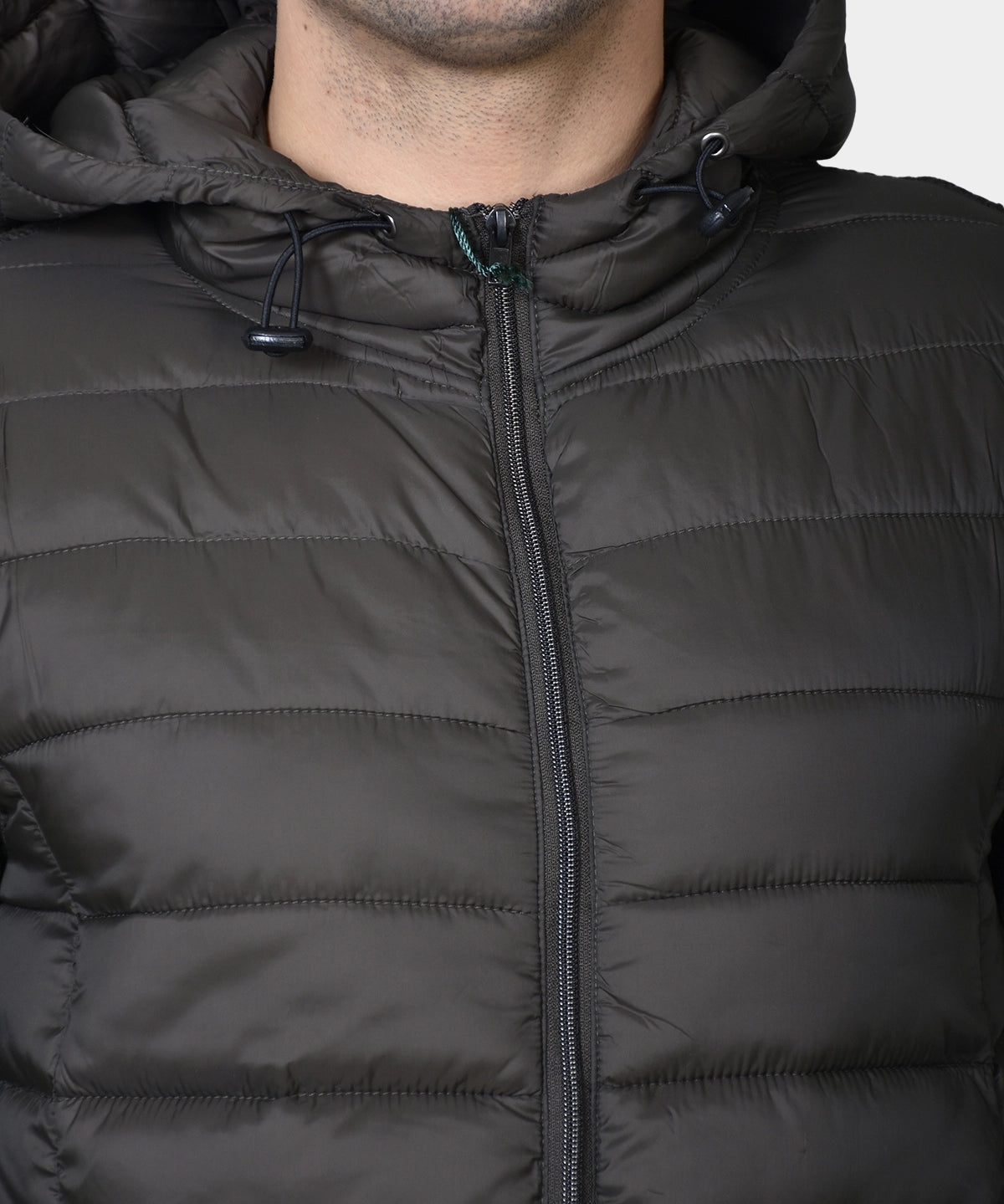 Hoodie Zip Wool/Nylon - Dark Army Green - Hugo Sthlm