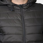 Hoodie Zip Wool/Nylon - Dark Army Green - Hugo Sthlm