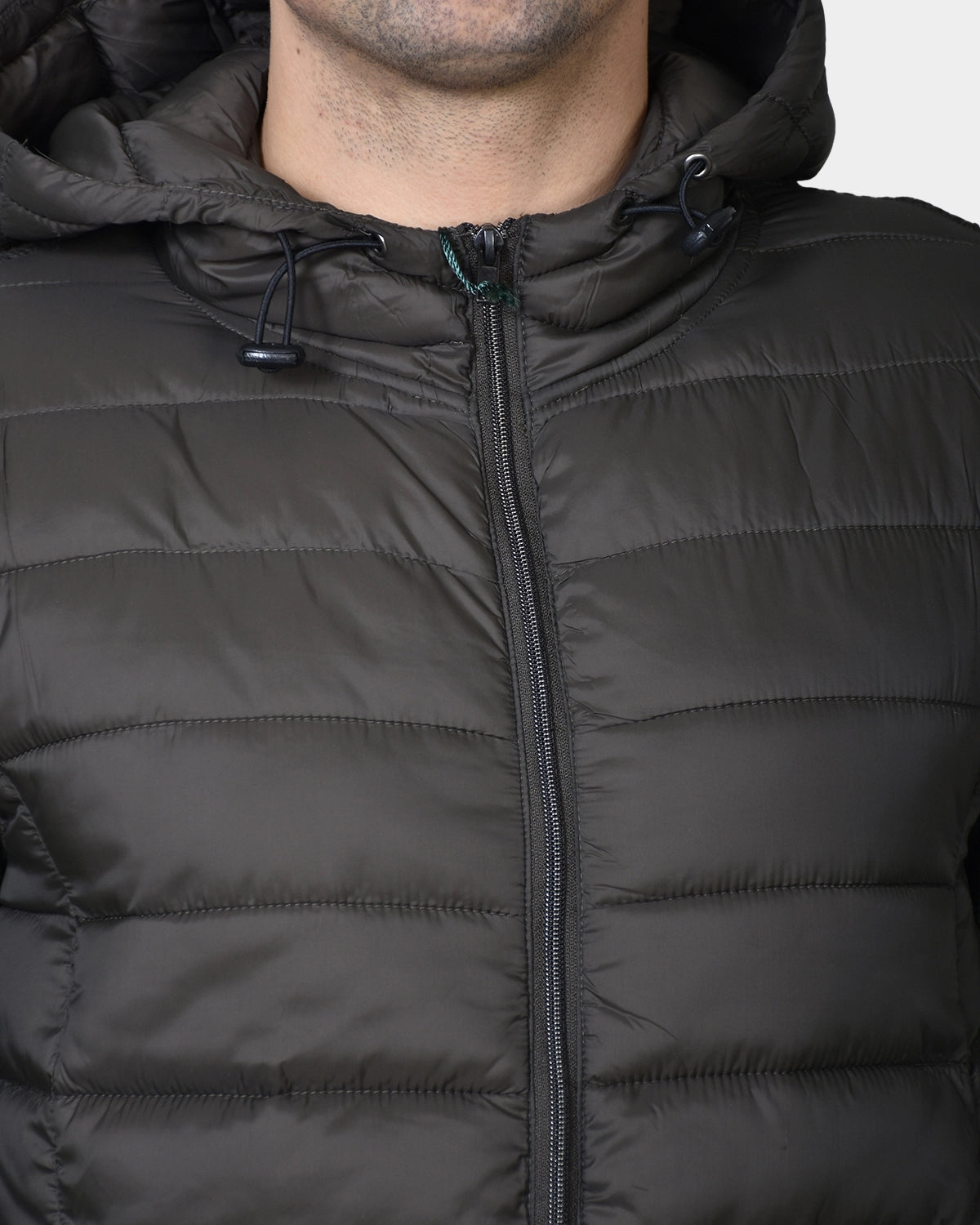 Hoodie Zip Wool/Nylon - Dark Army Green - Hugo Sthlm