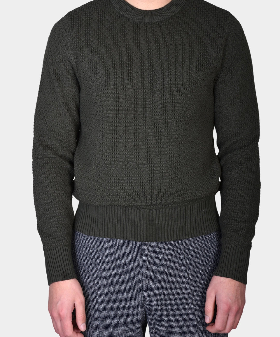 Oliver Structure Sweater - Forest Green - Hugo Sthlm