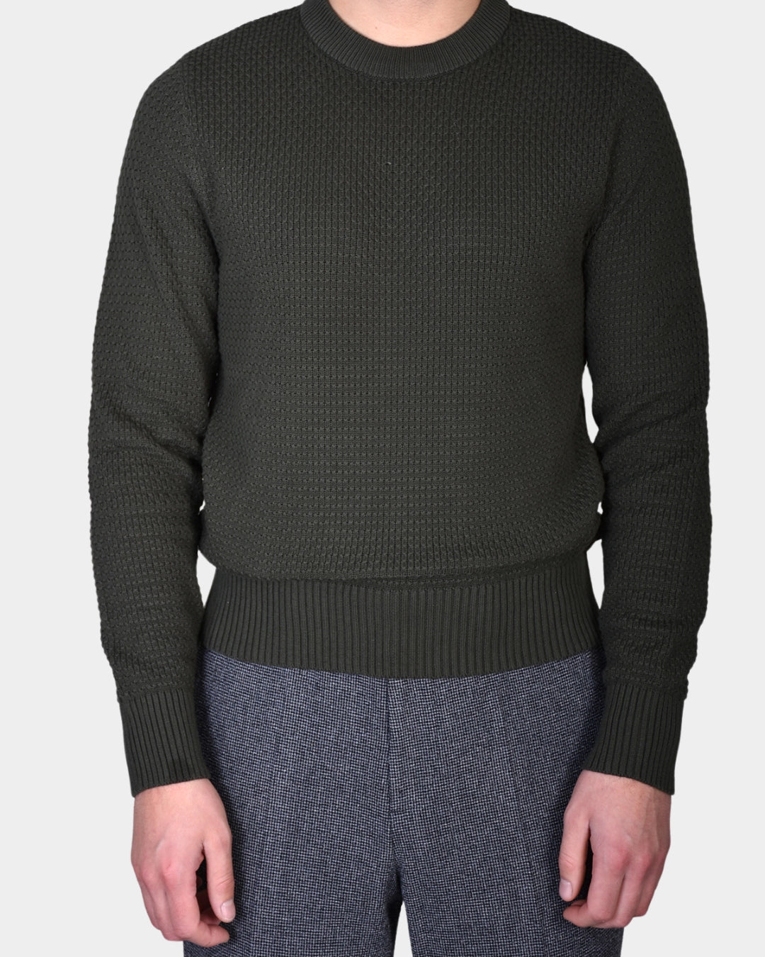 Oliver Structure Sweater - Forest Green - Hugo Sthlm