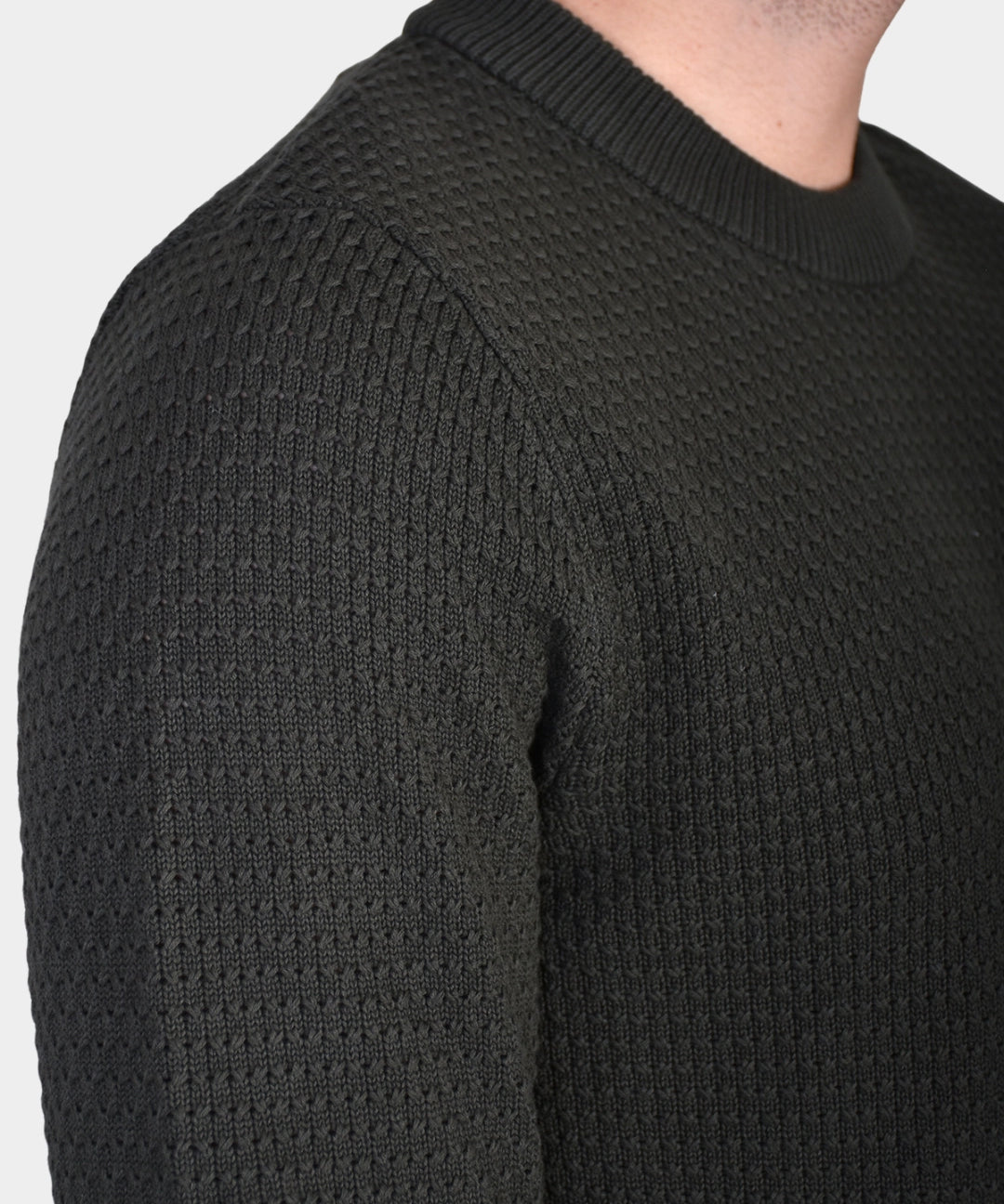 Oliver Structure Sweater - Forest Green - Hugo Sthlm