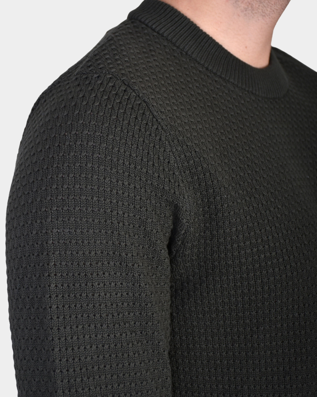 Oliver Structure Sweater - Forest Green - Hugo Sthlm