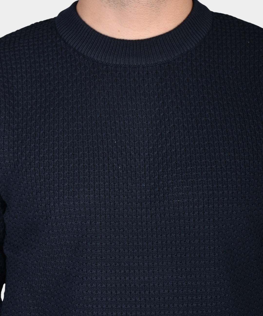 Oliver Structure Sweater - JL Navy - Hugo Sthlm