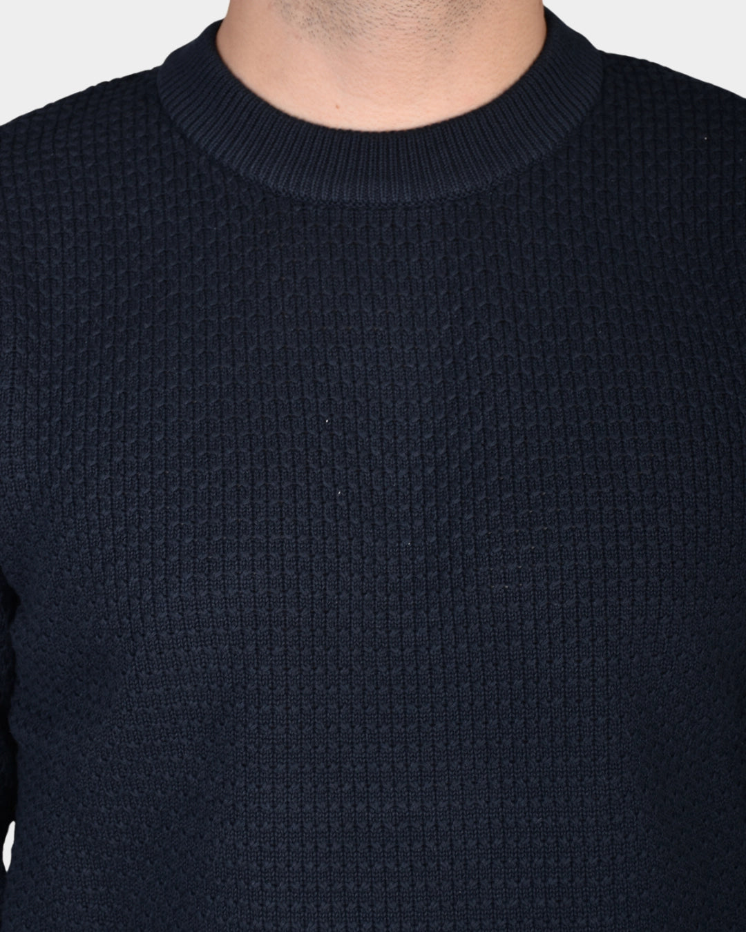 Oliver Structure Sweater - JL Navy - Hugo Sthlm