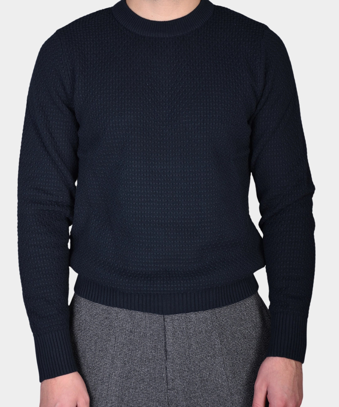 Oliver Structure Sweater - JL Navy - Hugo Sthlm