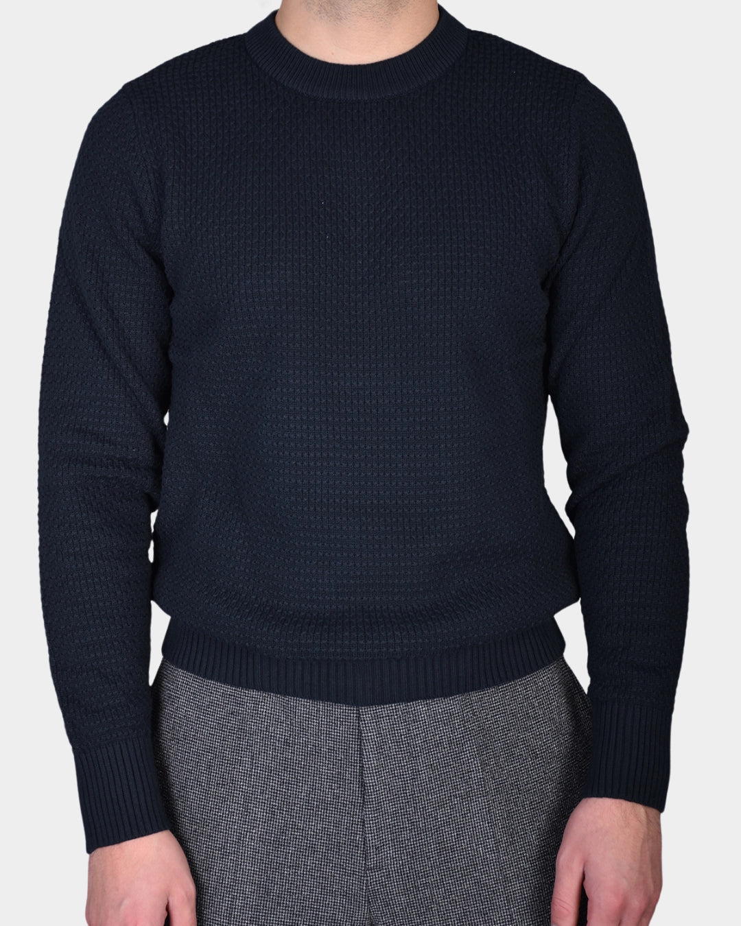 Oliver Structure Sweater - JL Navy - Hugo Sthlm