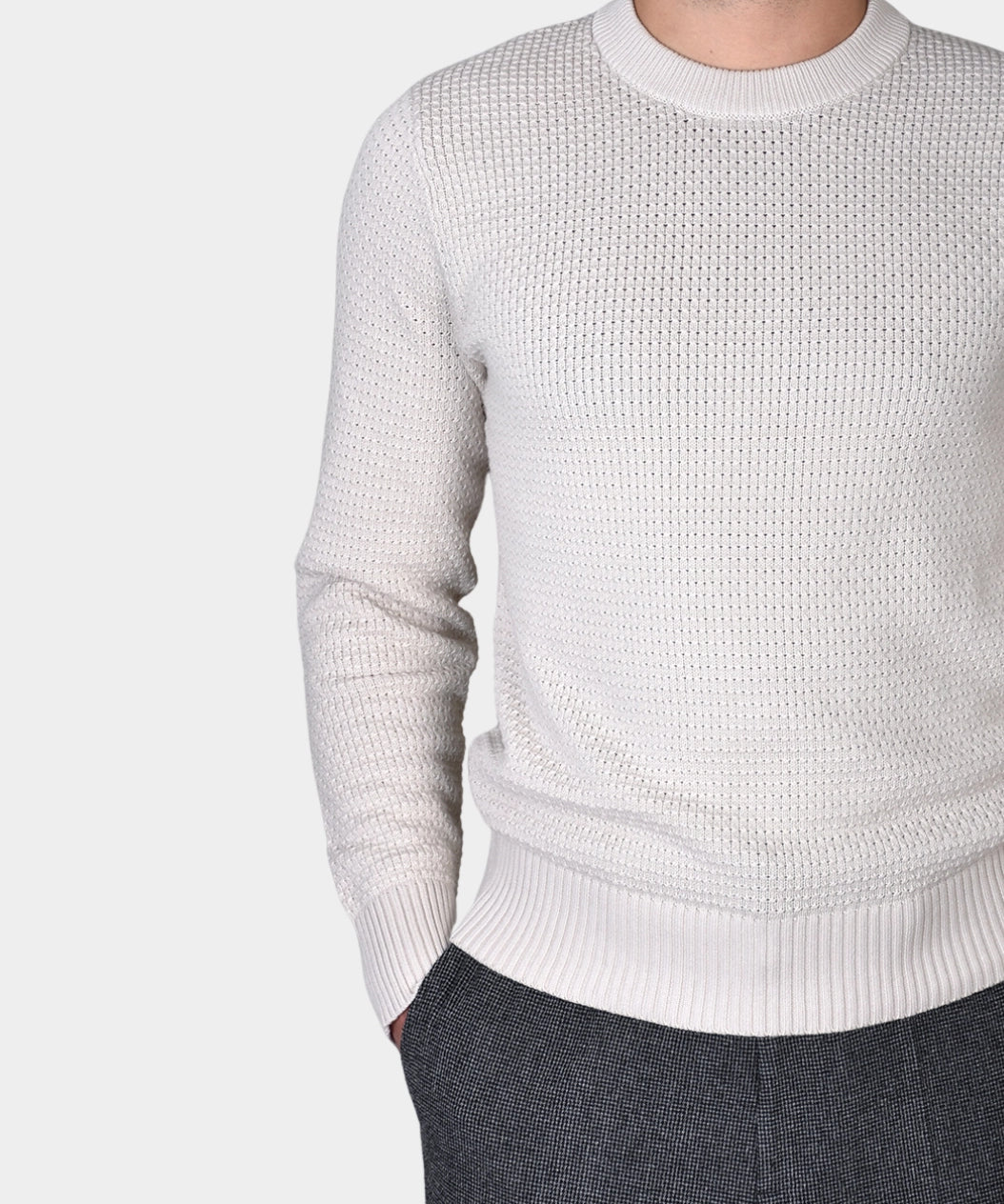 Oliver Structure Sweater - Moonbeam - Hugo Sthlm