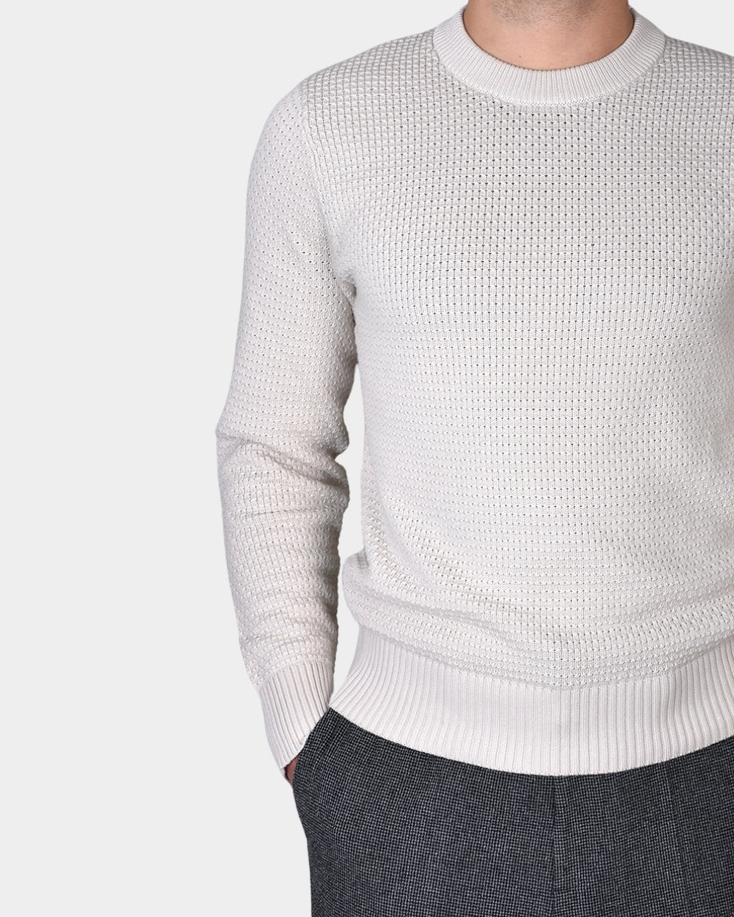 Oliver Structure Sweater - Moonbeam - Hugo Sthlm