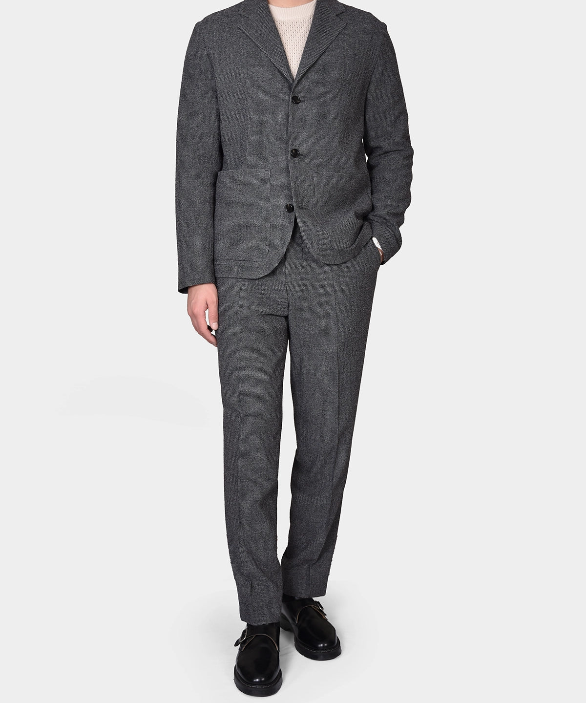 Jack Crinkled Wool Blazer - Black - Hugo Sthlm