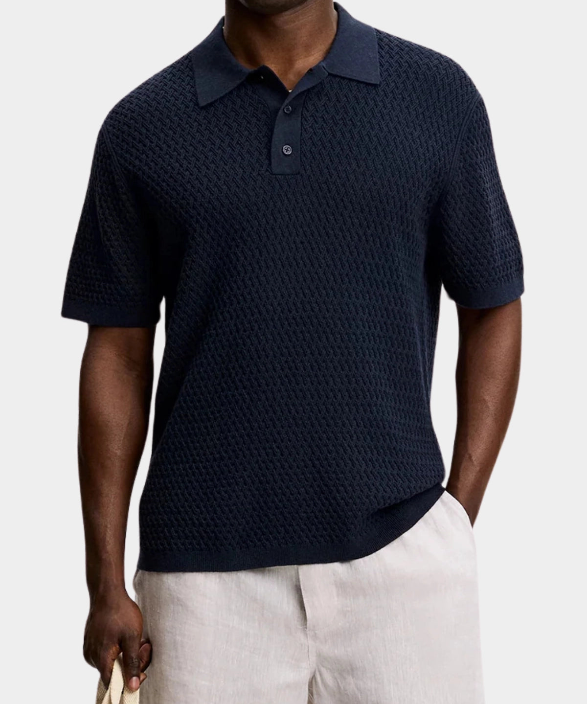 Jacques Structure Knit Polo - JL Navy - Hugo Sthlm