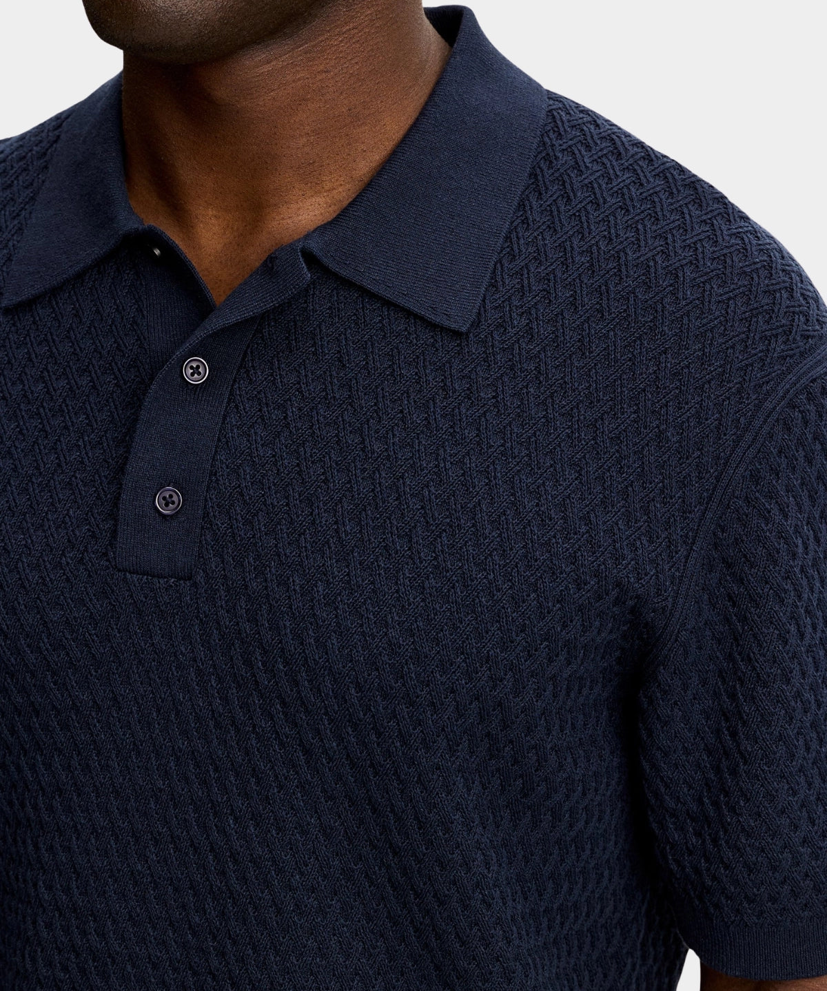 Jacques Structure Knit Polo - JL Navy - Hugo Sthlm