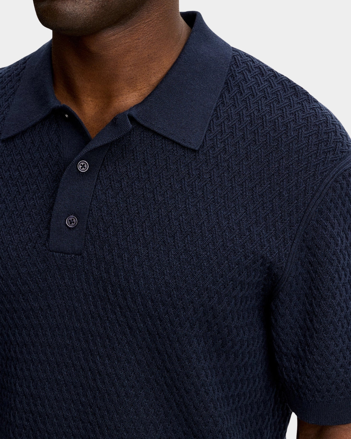 Jacques Structure Knit Polo - JL Navy - Hugo Sthlm