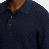 Jacques Structure Knit Polo - JL Navy - Hugo Sthlm