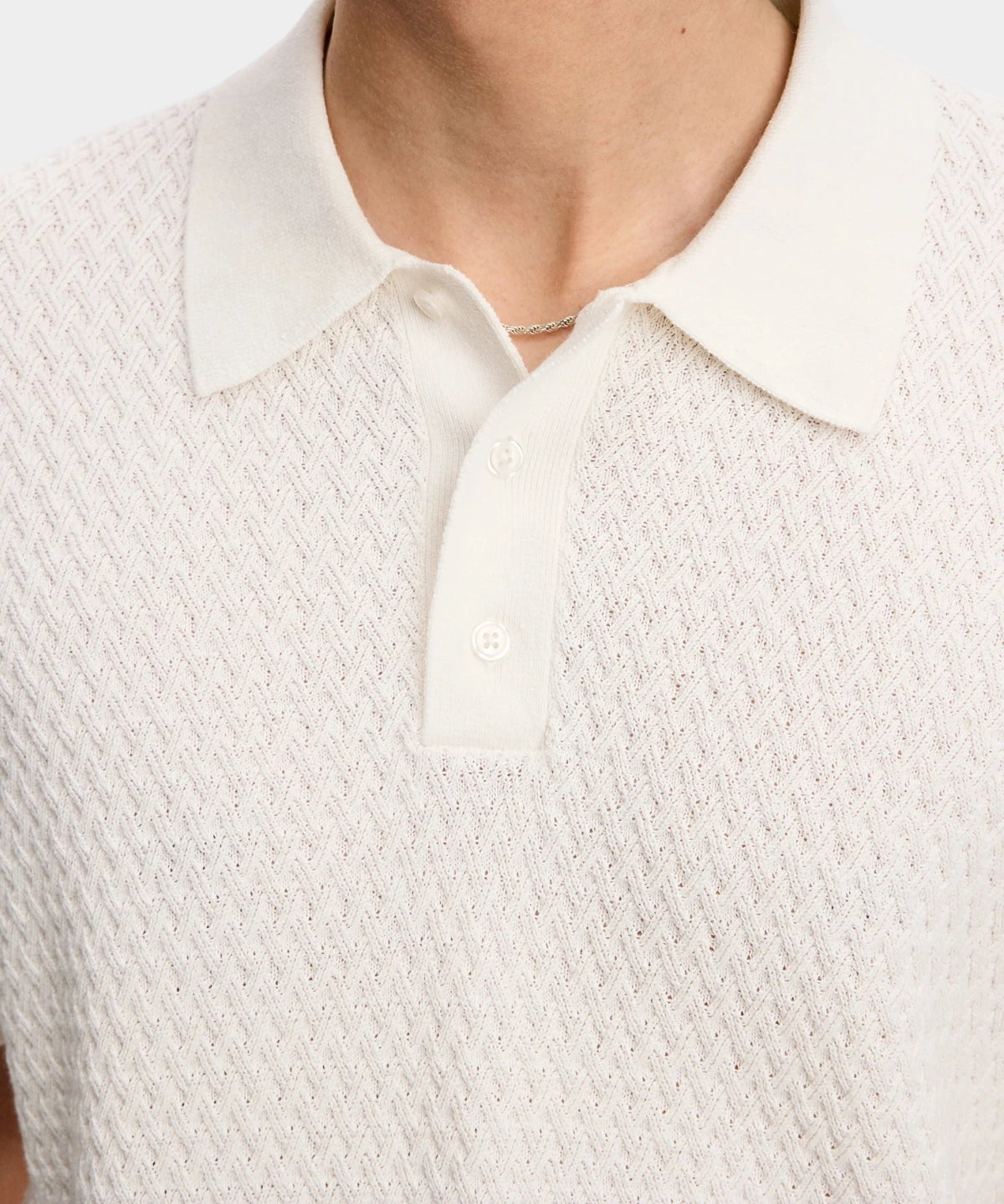 Jacques Structure Knit Polo - Tofu - Hugo Sthlm