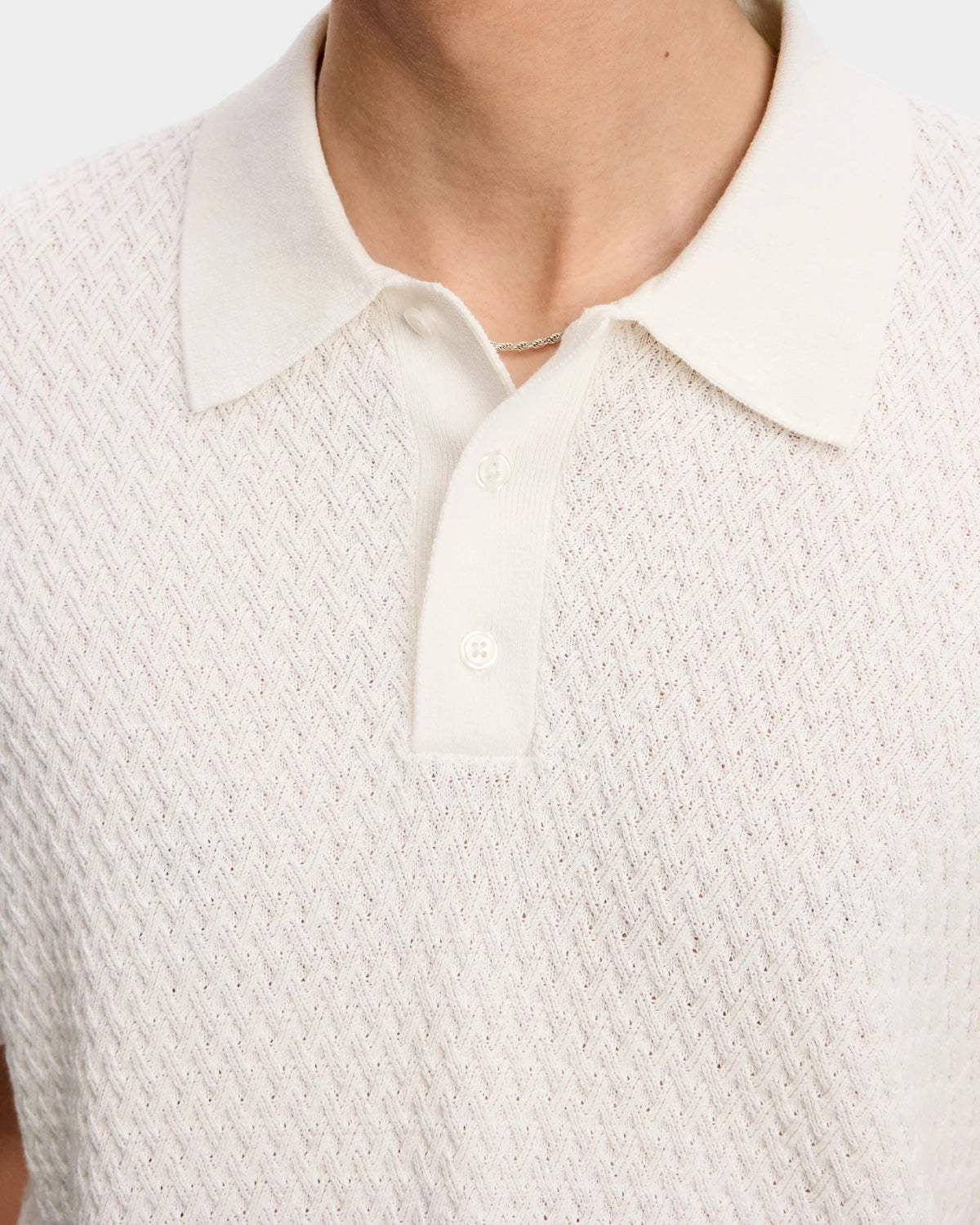 Jacques Structure Knit Polo - Tofu - Hugo Sthlm