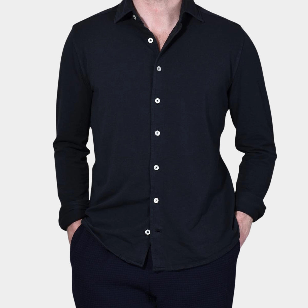 Jersey Stretch Shirt - Black - Hugo Sthlm