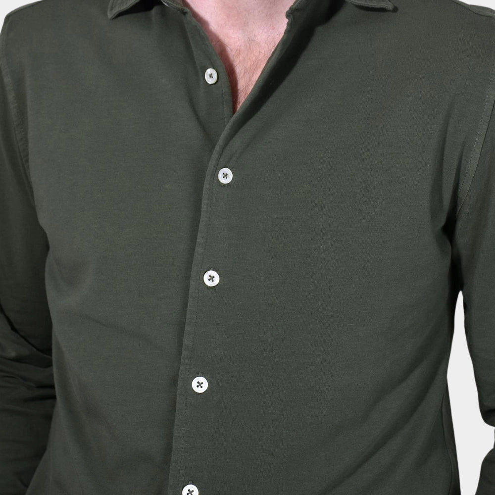 Jersey Stretch Shirt - Green - Hugo Sthlm