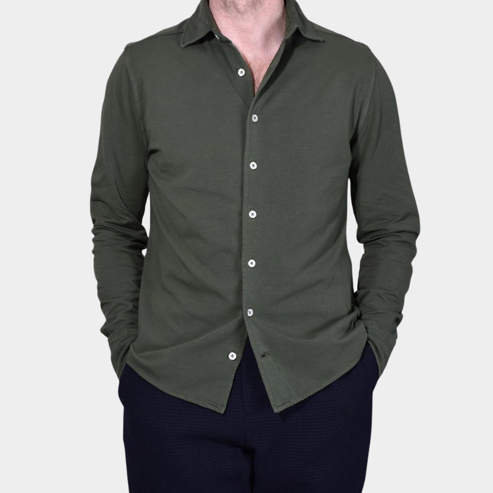 Jersey Stretch Shirt - Green - Hugo Sthlm