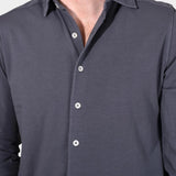 Jersey Stretch Shirt - Dark Grey - Hugo Sthlm