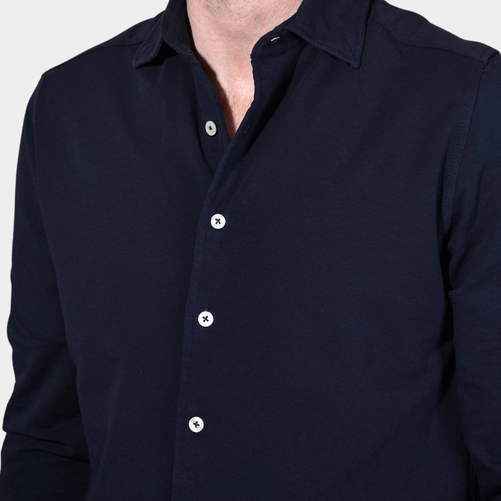 Jersey Stretch Shirt - Navy - Hugo Sthlm