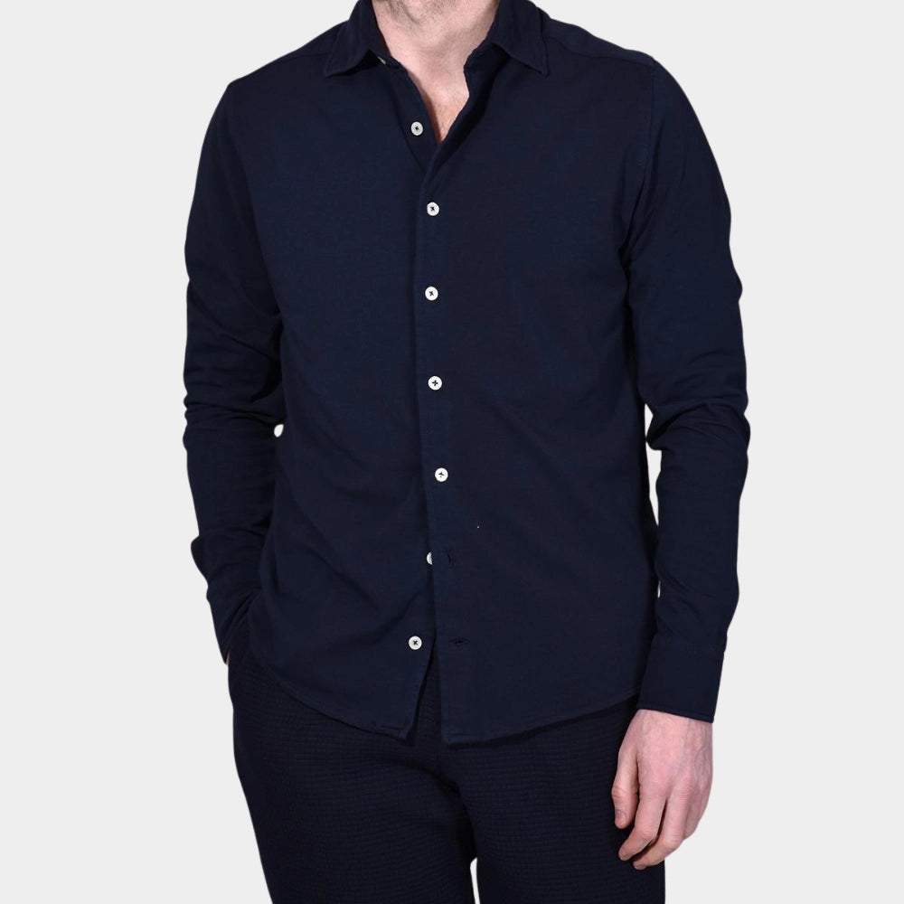 Jersey Stretch Shirt - Navy - Hugo Sthlm