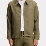 Julius Drape Linen Overshirt - Kalamata - Hugo Sthlm