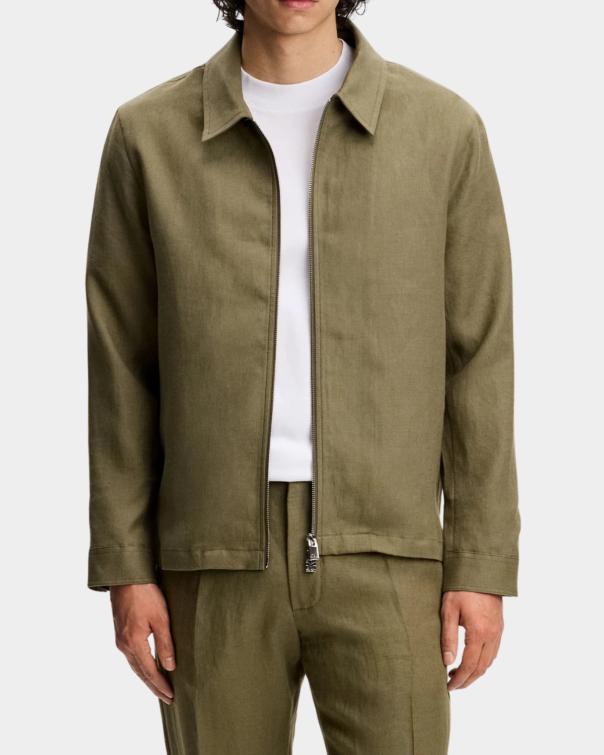 Julius Drape Linen Overshirt - Kalamata - Hugo Sthlm