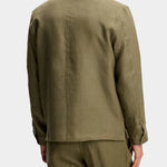 Julius Drape Linen Overshirt - Kalamata - Hugo Sthlm