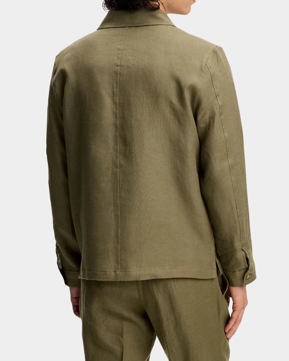 Julius Drape Linen Overshirt - Kalamata - Hugo Sthlm