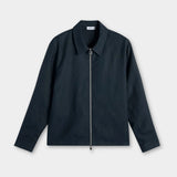 Julius Drape Linen Overshirt - JL Navy - Hugo Sthlm