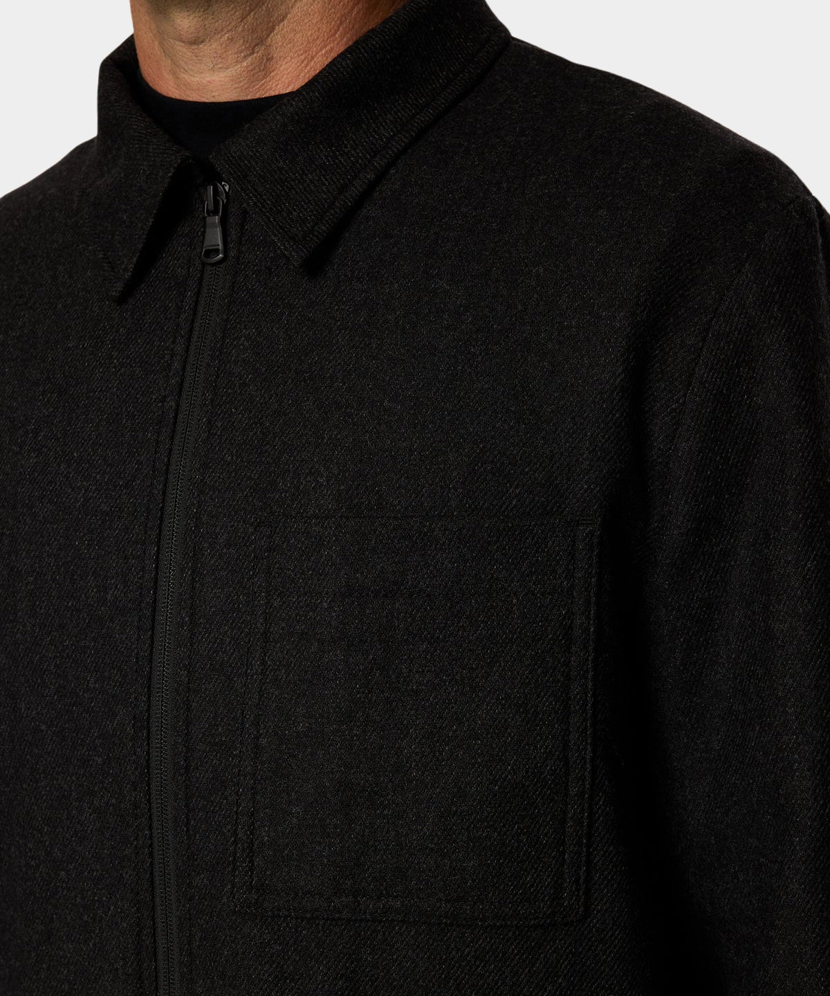 Julius Cash Flannel Overshirt - Darl Grey Melange - Hugo Sthlm