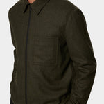Julius Cash Flannel Overshirt - Forset Green - Hugo Sthlm