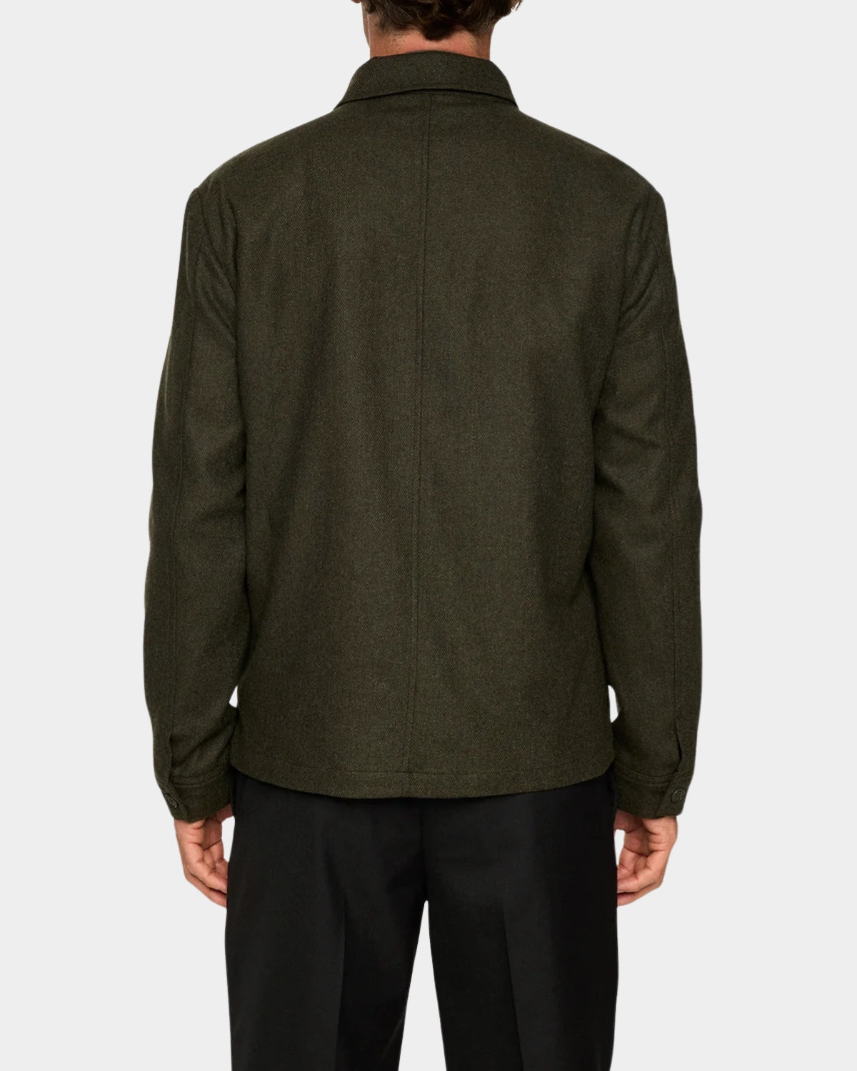 Julius Cash Flannel Overshirt - Forset Green - Hugo Sthlm