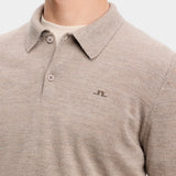 Kai Knitted Merino Polo - Brindle Melange