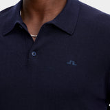 Kai Knitted Merino Polo - JL Navy