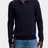 Kai Knitted Merino Polo - JL Navy