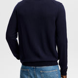 Kai Knitted Merino Polo - JL Navy