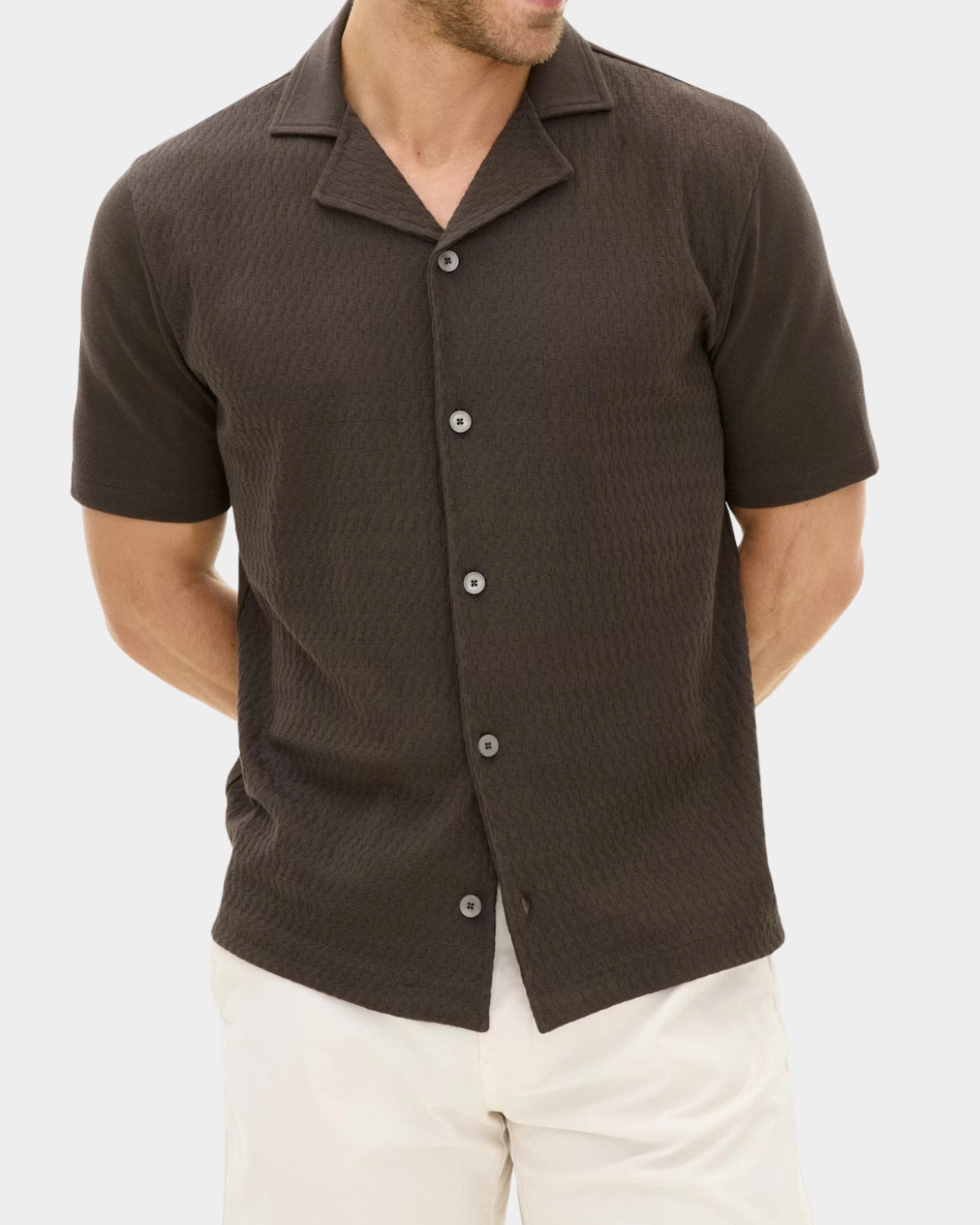 Kirk Knitted Shirt - Brown - Hugo Sthlm