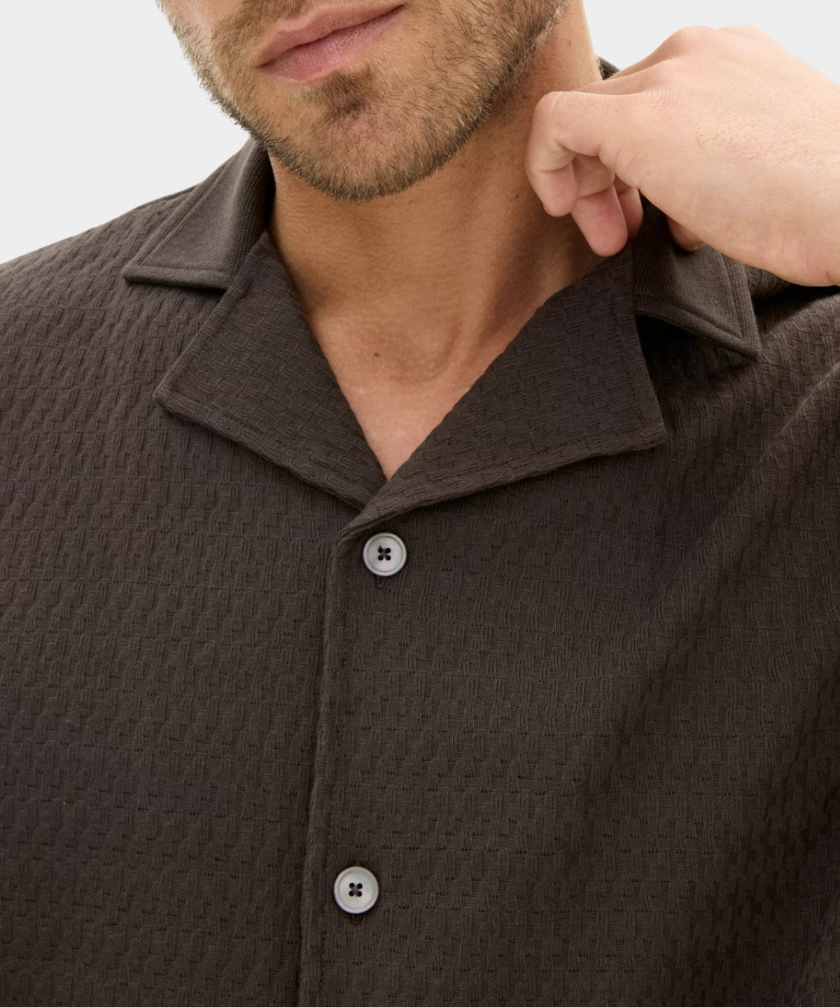 Kirk Knitted Shirt - Brown - Hugo Sthlm