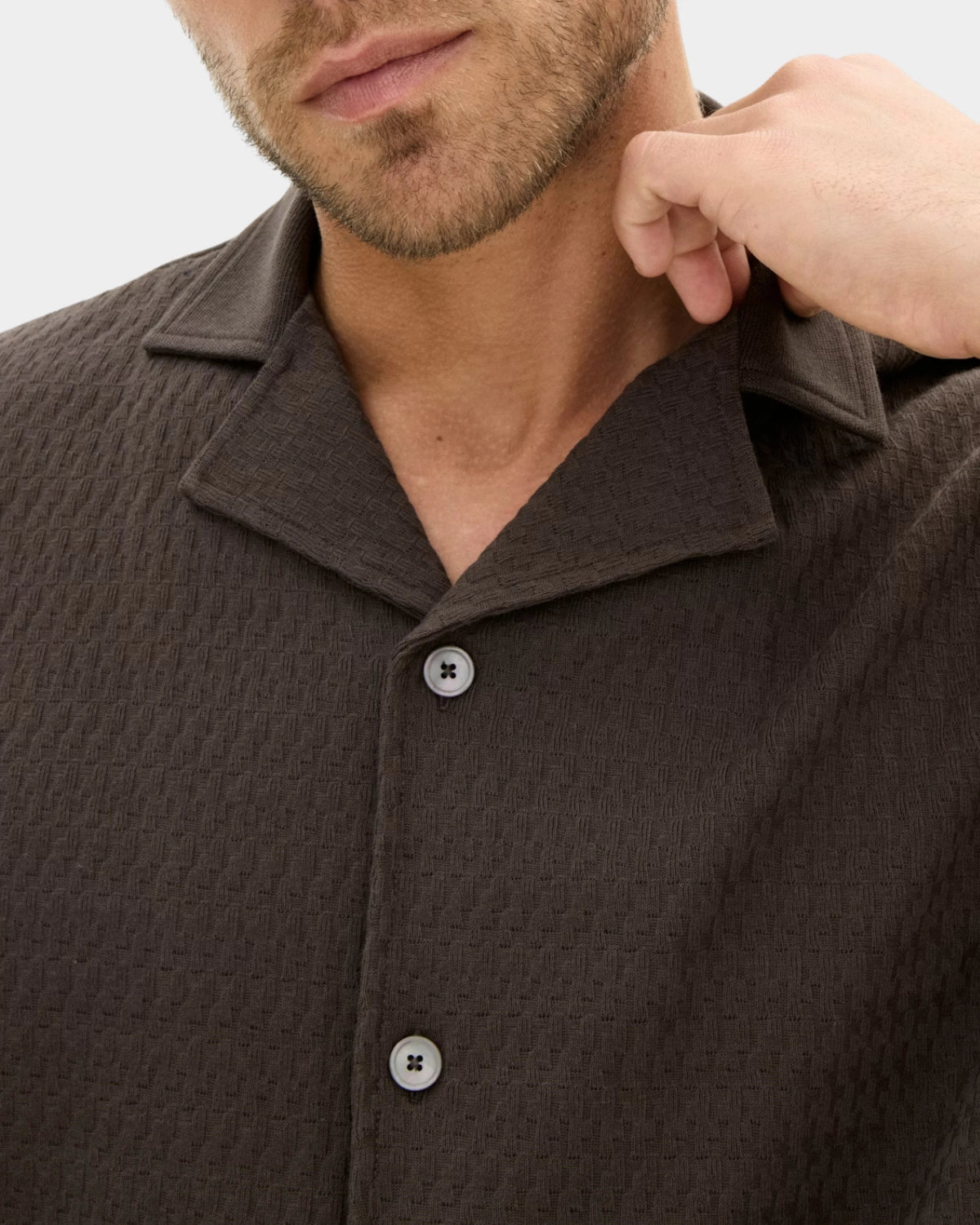 Kirk Knitted Shirt - Brown - Hugo Sthlm
