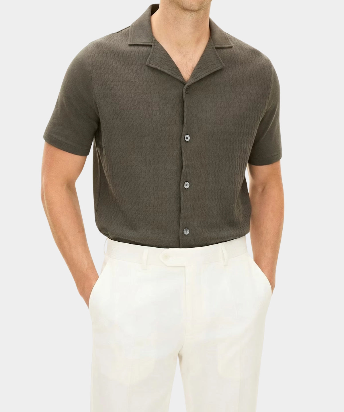 Kirk Knitted Shirt - Green - Hugo Sthlm