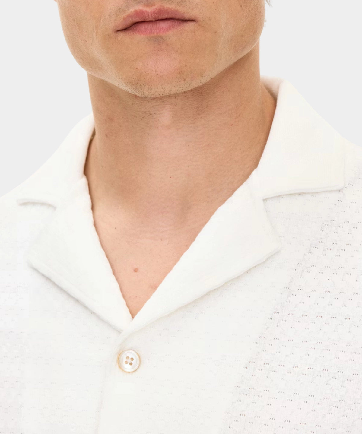 Kirk Knitted Shirt - White - Hugo Sthlm