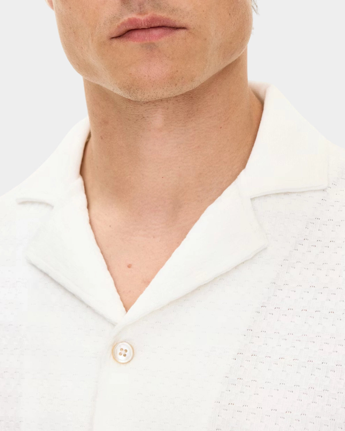 Kirk Knitted Shirt - White - Hugo Sthlm