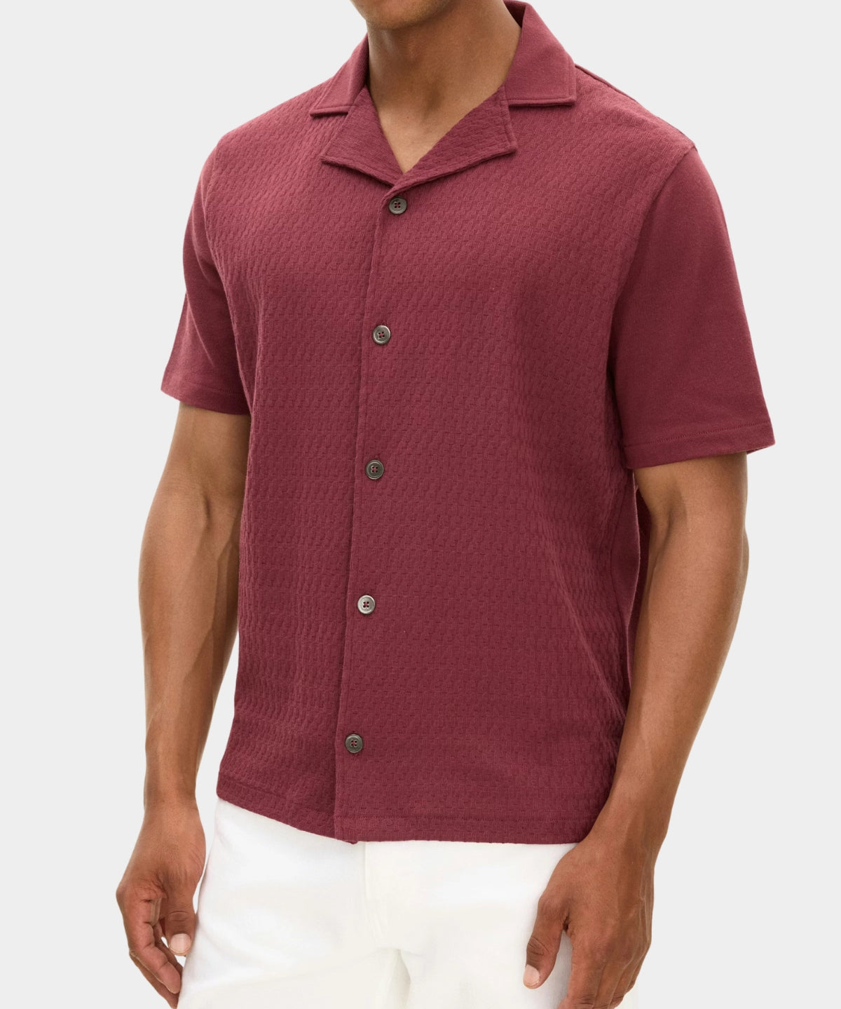 Kirk Knitted Shirt - Port Red - Hugo Sthlm