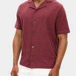 Kirk Knitted Shirt - Port Red - Hugo Sthlm