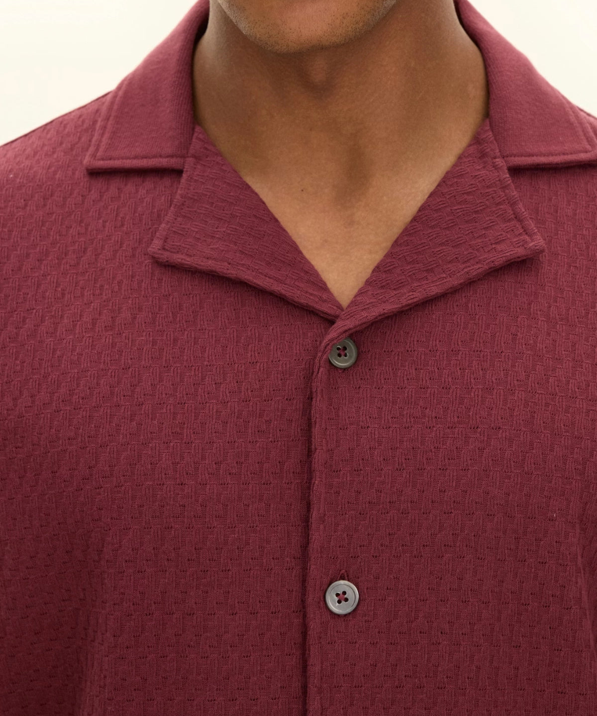 Kirk Knitted Shirt - Port Red - Hugo Sthlm